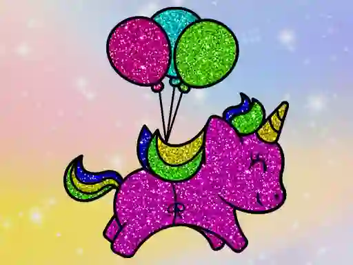 Игра Coloring Book Glittered Unicorns онлајн