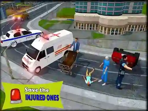 Игра Ambulance Rescue Driver Simulator 2018 онлајн