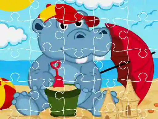 Игра Hippo Jigsaw онлајн
