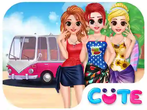 Игра Besties Summer Vacation онлајн