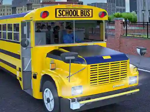 Игра School Bus Game Driving Sim онлајн