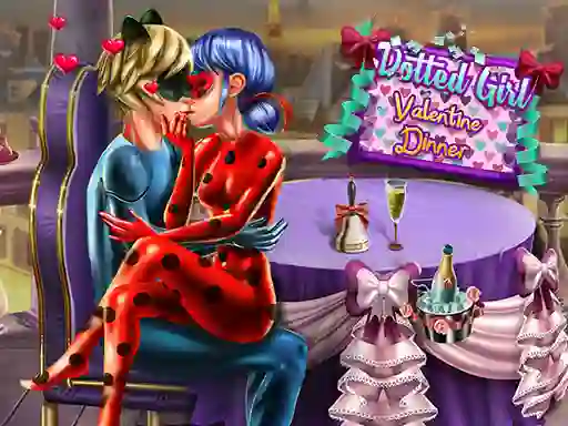 Игра Dotted Girl Valentine Dinner онлајн