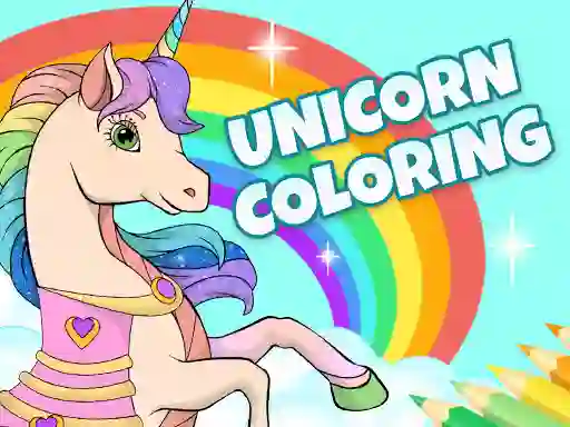 Игра Unicorn Dress Up Coloring Book онлајн