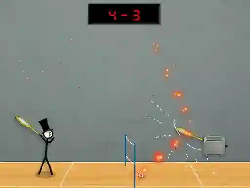 Игра Stick Figure Badminton 3 онлајн