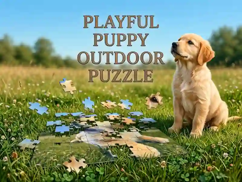 Игра Playful Puppy Outdoor Puzzle онлајн