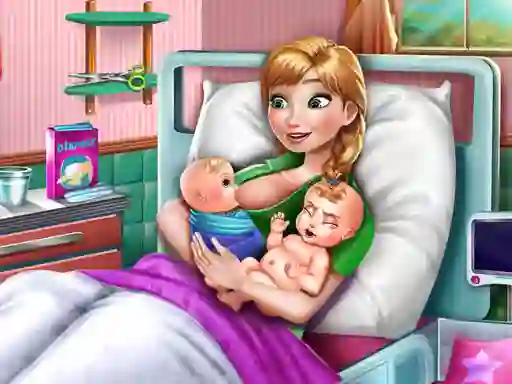 Игра Ice Princess Twins Birth онлајн