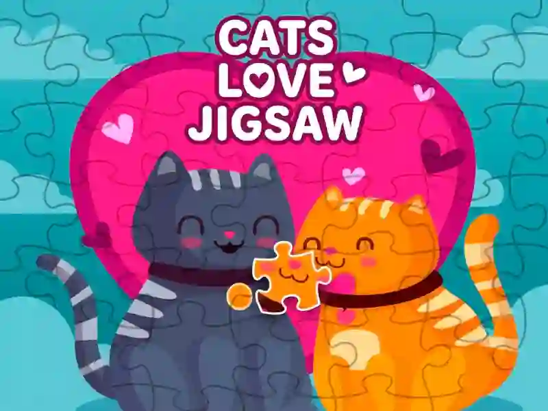 Игра Cats love jigsaw онлајн