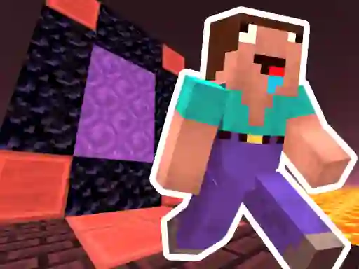 Игра Noob Steve Nether онлајн