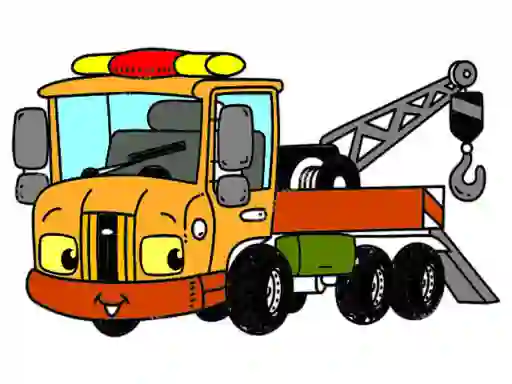 Игра Tow Trucks Coloring онлајн