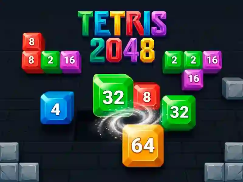 Игра Tetris 2048 онлајн