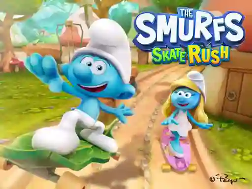 Игра The Smurfs Skate Rush онлајн
