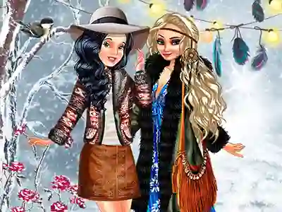 Игра Boho Winter With Princess онлајн