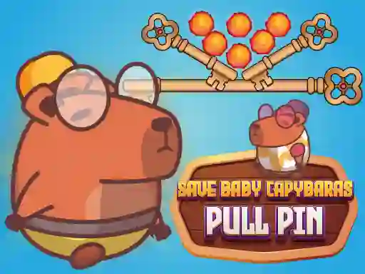 Игра Save Baby Capybaras Pull Pin онлајн