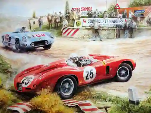 Игра Painting Vintage Cars Jigsaw Puzzle онлајн