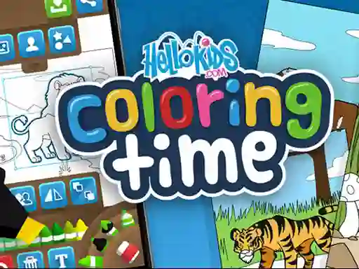 Игра Hello kids Coloring Time онлајн