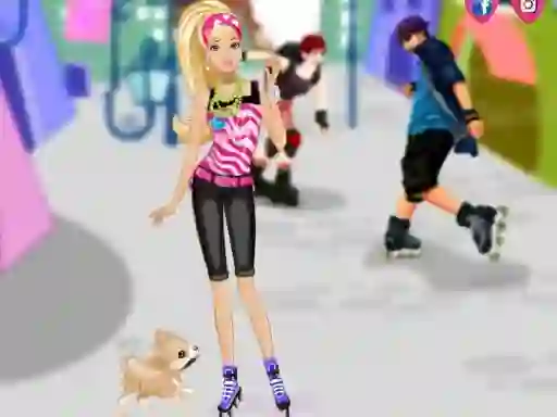 Игра Barbie on roller skates онлајн