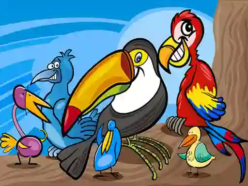 Игра Exotic Birds Coloring онлајн