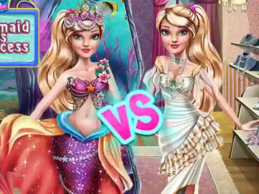 Игра Ellie Mermaid vs Princess онлајн