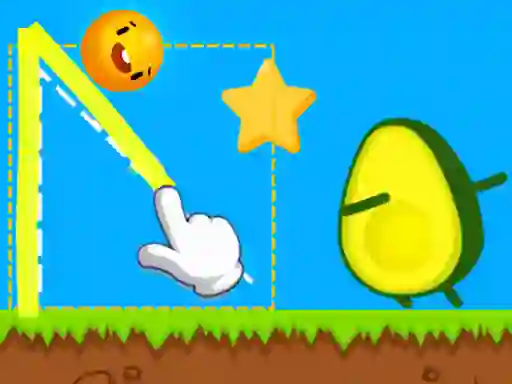 Игра Where's My Avocado Draw Lines онлајн