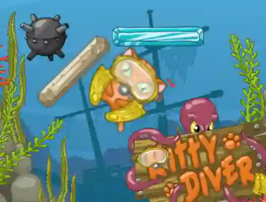 Игра Kitty Diver онлајн