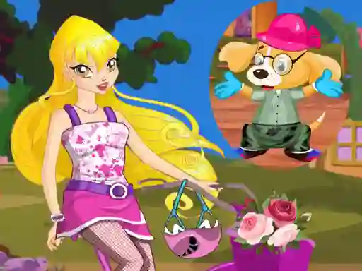 Игра Winx Stella and Puppy онлајн