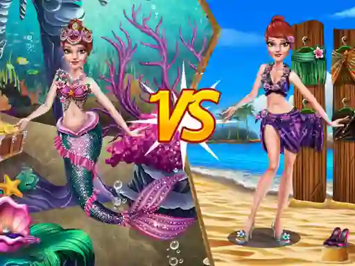 Игра Mermaid vs Princess Outfit онлајн