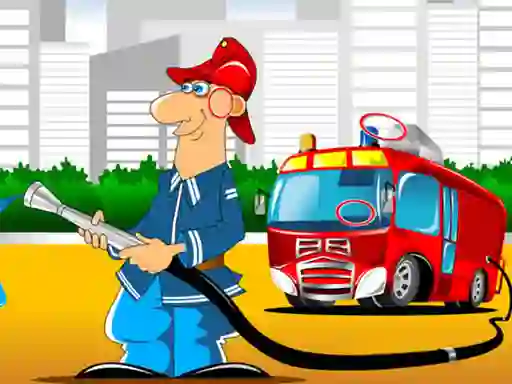 Игра Fire Trucks Differences онлајн