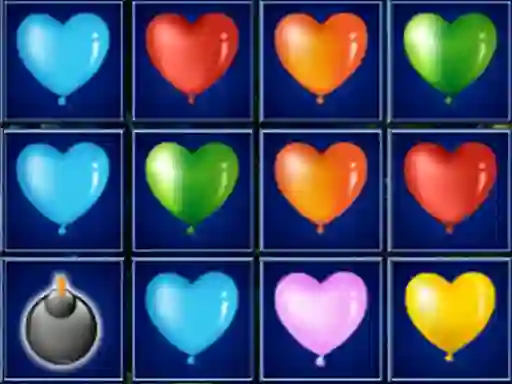 Игра Heart Balloons Block Collapse онлајн