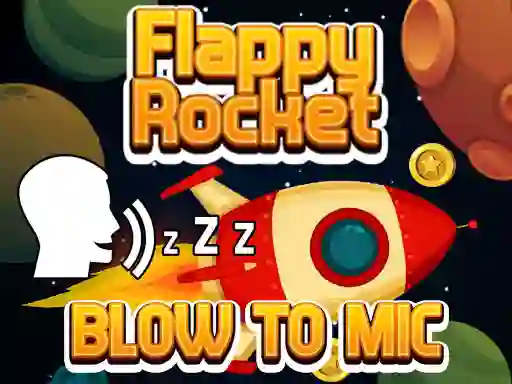 Игра Flappy Rocket With Blowing онлајн