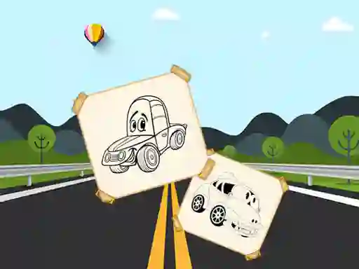 Игра Funny Cars For Kids Coloring онлајн