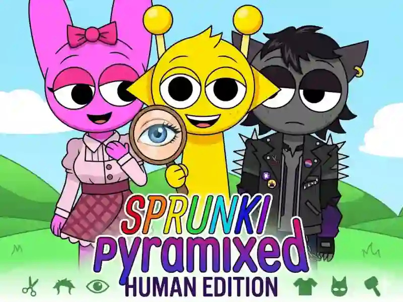 Игра Sprunki Pyramixed: Human Edition онлајн