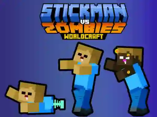 Игра Stickman vs Zombies WorldCraft онлајн