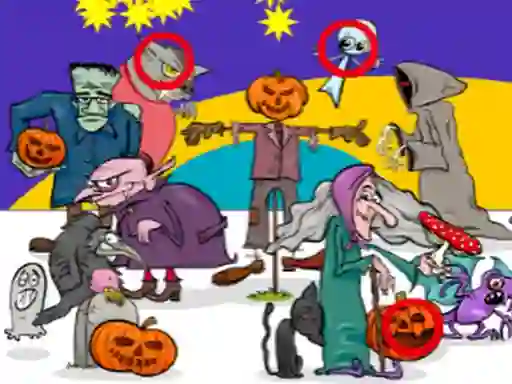 Игра Find 5 Differences Halloween онлајн