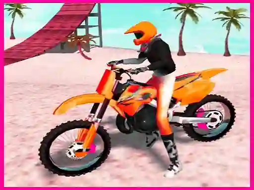 Игра Motocross Beach Jumping Bike Stunt онлајн