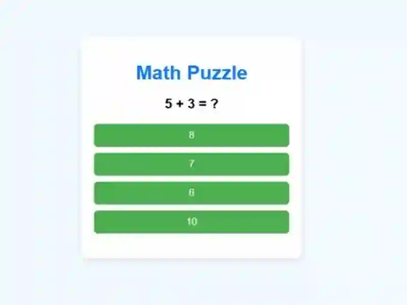 Игра Math Puzzle онлајн