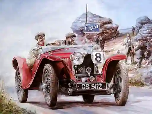 Игра Painting Vintage Cars Jigsaw Puzzle 2 онлајн