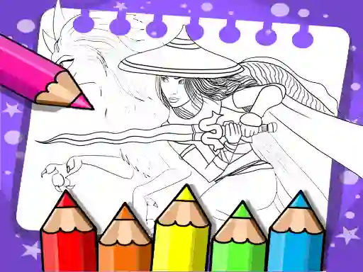 Игра Raya And The Last Dragon Coloring Book онлајн