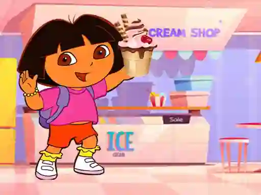 Игра Ice Cream Maker With Dora онлајн