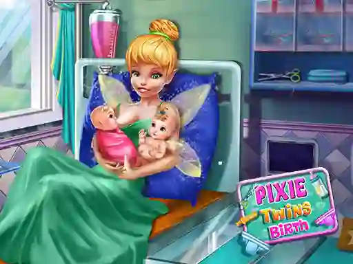 Игра Pixie Twins Birth онлајн