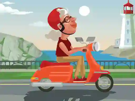 Игра City Scooter Ride Coloring онлајн
