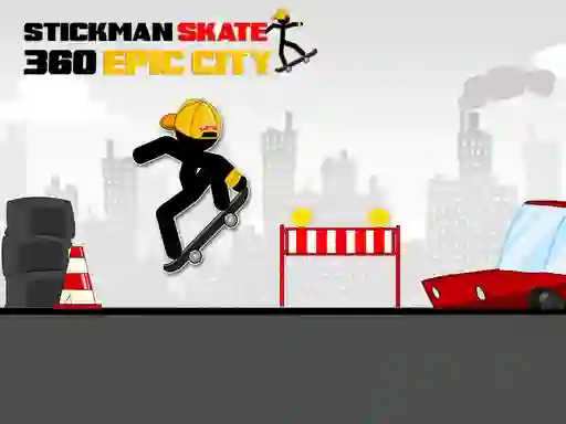 Игра Stickman Skate 360 Epic City онлајн