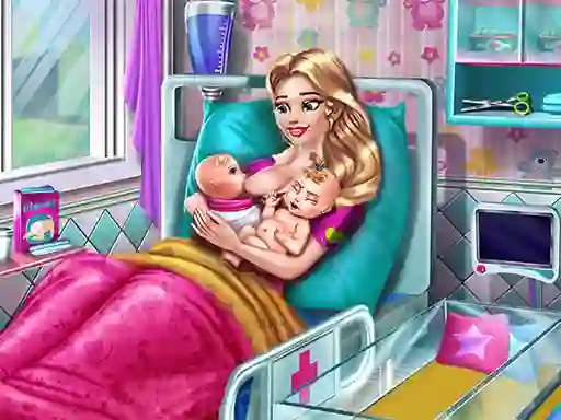 Игра Mommy Twins Birth онлајн