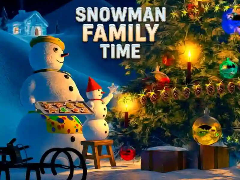 Игра Snowman Family Time онлајн