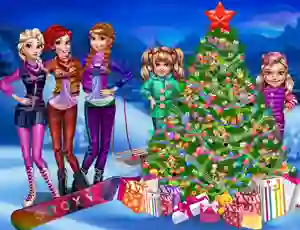 Игра Princesses Christmas tree онлајн