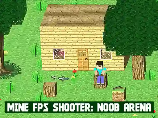 Игра Mine FPS Shooter: Noob Arena онлајн