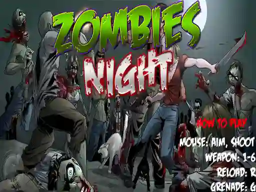 Игра Zombies Night онлајн