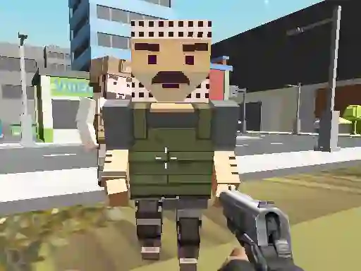 Игра Block Pixel Cop: Gun Craft In Robbers World онлајн
