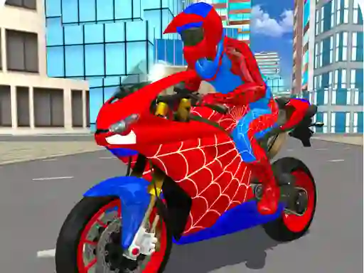 Игра Hero Stunt Spider Bike Simulator 3d 2 онлајн