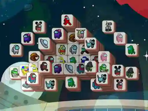 Игра Among Mahjong Tiles онлајн