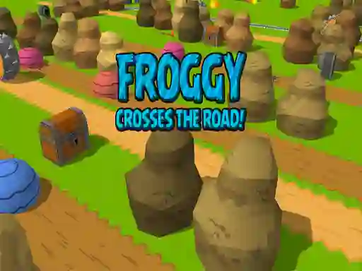 Игра Froggy Crosses The Road! онлајн